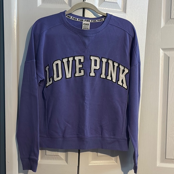 PINK Victoria's Secret Tops - PINK Victoria's Secret long sleeve crew neck sweatshirt in purple size XS
